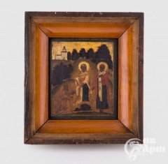 Икона Богоматери "Беседная" в киоте